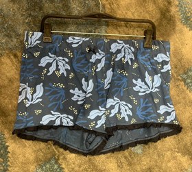 تصویر شورتک راحتی گلدار آبی تمام نخ برنداسمار - سایز 