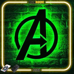 تصویر تابلو بک لایت طرح لوگوی انتقام جویان دیزانور کد D108 