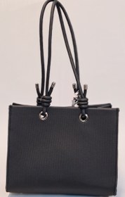 تصویر کیف مشکی ساده مجلسی 