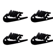 تصویر مارک فلزی کیف مشکی مدل نایک طول 3 سانتی‌متر بسته 4 عددی 