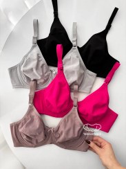 تصویر سوتین نخی فنردار کد ۱۰ سایز ۷۵ تا ۹۰ رنگ آبی صابونی 