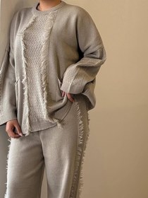 تصویر ست بافت دخترانه مدل یشیل 