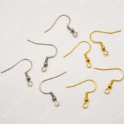 تصویر گوشواره عصایی استیل 