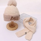 تصویر ست کلاه و شال گردن بچگانه بوکله مدل TEDDY 