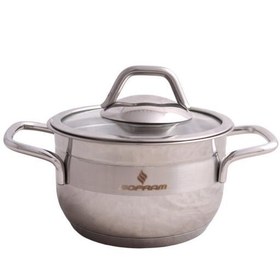 تصویر قابلمه استیل سفرام مدل سافت سایز ۱۲ 