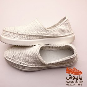 تصویر گیوه زنانه مجلسی | رنگ سفید 