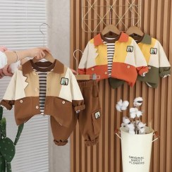 تصویر ست سه تکه کتان وارداتی 