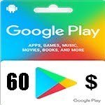 تصویر گیفت کارت 60 دلاری گوگل پلی امریکا Google Play 