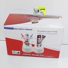 تصویر جا مسواکی دو قلو روشویی 