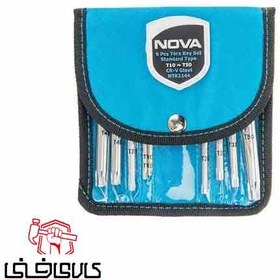 تصویر ست آچار آلن ستاره ای کیفی 9 عددی بلند نووا مدل NTK1144 NOVA NTK1144 TORX KEY SET 9 PCS