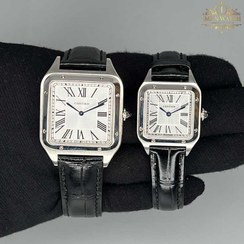 تصویر ساعت مچی زنانه کارتیه مدل Santos-Dumont بند چرمی 