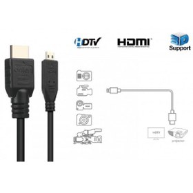 تصویر کابل تبدیل MICRO HDMI به HDMI اونتن مدل HD102 طول ۱٫۵ متر 