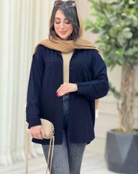 تصویر مانتو کتان پشت دکمه دو جیب کد 6673 