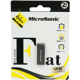 تصویر فلش 64 گیگ میکروسونیک Microsonic Flat Microsonic Flat USB 2.0 64GB Flash Memory