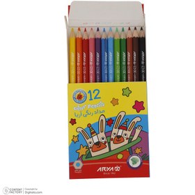 تصویر مداد رنگی 12 رنگ آریا مدل 3072 