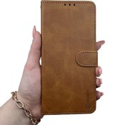 تصویر کیف گوشی Galaxy S25 Ultra سامسونگ چرم مگنتی جاکارتی محافظ لنز دار بند آویز دار 