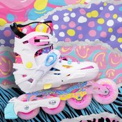 تصویر اسکیت کفشی فلایینگ ایگل مدل Nadia ND همراه با کلاه و لوازم ایمنی 