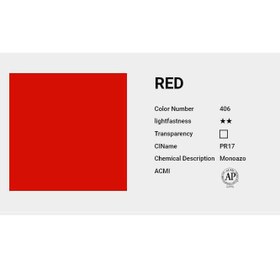 تصویر آبرنگ حرفه ای شین هان red 406 (حجم 7.5 میل) 