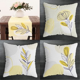 تصویر ست کوسن و رانر کد S118 مینیمال_گلدار