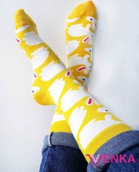 تصویر جوراب ساق دار طرح خرگوش 