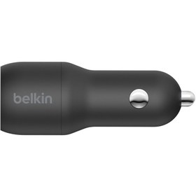 تصویر شارژر فندکی بلکین مدل BOOST CHARGE CCB001btBK 24W Belkin BOOST CHARGE CCB001btBK 24W Dual USB-A Car Charger