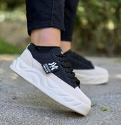 تصویر کفش اسپرت ونس زنانه مدل Fashion چرم رنگ مشکی کرم 