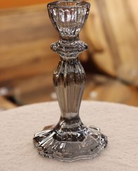 تصویر جاشمعی بلور وارداتی رنگ دودی سه سایز - متوسط 