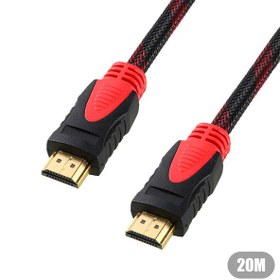 تصویر کابل HDMI کنفی متراژ 20 متری ا 20 meter hemp HDMI cable 20 meter hemp HDMI cable