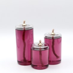 تصویر ست شمع پیرکس استوانه ای ۳ عددی 