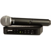 تصویر میکروفون بی سیم شور با گیرنده BLX4 و فرستنده دستی BLX2 ا Shure BLX24/PG58 UHF Wireless Microphone System - Perfect for Church, Karaoke, Vocals - 14-Hour Battery Life, 300 ft Range | Includes PG58 Handheld Vocal Mic, Single Channel Receiver | H9 Band Full System H9 Band (512-542 MHz) Shure BLX24/PG58 UHF Wireless Microphone System - Perfect for Church, Karaoke, Vocals - 14-Hour Battery Life, 300 ft Range | Includes PG58 Handheld Vocal Mic, Single Channel Receiver | H9 Band Full System H9 Band (512-542 MHz)