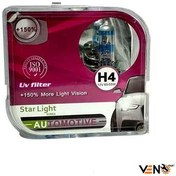 تصویر لامپ هالوژن گازی پایه H4 سه خار برند استار لایت (2عددی) ا Halogen Lamps 60/55W H4 StarLight KOREA Halogen Lamps 60/55W H4 StarLight KOREA