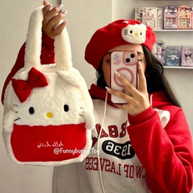 تصویر ست کلاه کیتی و کیف دستی کیتی 