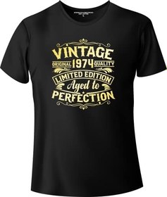 تصویر Aged To Perfection 1974 - تی شرت تولد زنانه تک جنسیتی مردانه 
