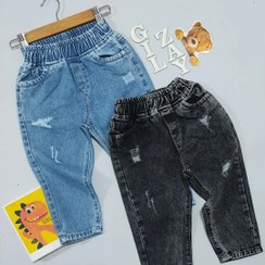 تصویر شلوار جین مام بچگانه در دو رنگ - جین 