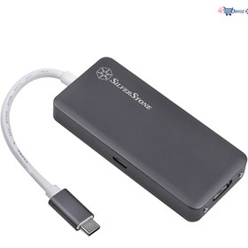 تصویر مبدل USB-C به USB / HDMI سیلوراستون مدل SST-EP14C USB-C to USB / HDMI Converter Silverstone Model SST-EP14C