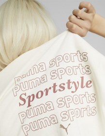 تصویر تی‌شرت گرافیکی زنانه اورسایز TEAM برند puma TEAM Womens Graphic Oversized T-shirt