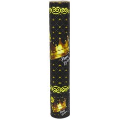 تصویر بمب شادی تم تولد تاج مشکی طلایی 