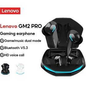 تصویر هندزفری بلوتوثی لنوو مدل Live Pods GM2 Pro - مشکی Lenovo GM2 Pro Live Pods True Wireless Earbuds