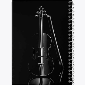 تصویر دفتر نت موسیقی 50 برگ خندالو طرح ویولن Violin 
