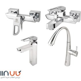 تصویر ست شیرآلات قهرمان مدل موج Ghahraman Set Faucet