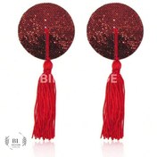 تصویر نیپل چسبی گرد فانتزی پولکی (کاور فانتزی پولکی نوک سینه) 