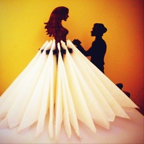 تصویر جا دستمال کاغذی طرح عروس 