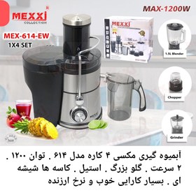 تصویر آبمیوه گیری مکسی ۴کاره مدل ۶۱۴ 