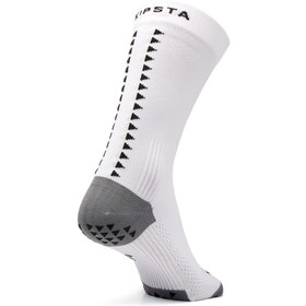 تصویر جوراب فوتبال ساق کوتاه ضد لغزش کیپستا Kipsta VIRALTO MID-سفید 