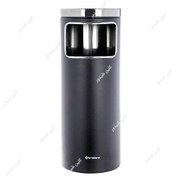 تصویر سطل زباله اداری براسیانا ۲۰ لیتری زیر سیگاری مشکی 