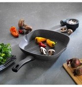 تصویر تابه GUSTO FIRE FREE SQUARE GRILL PAN 28CM GRI Schafer 