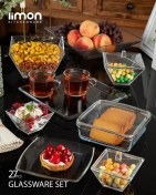 تصویر سرویس پذیرایی لیمون 27 پارچه شیشه ای کد 235100 