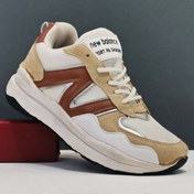 تصویر کفش اسپرت مدل نیوبالانس راحتی پسرانه و زنانه رنگ کرمی _ تبریز پوش 