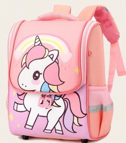 تصویر کیف کودک یونی کورن New Cute Cartoon Unicorn Backpack (Can Be Worn On Both Shoulders)