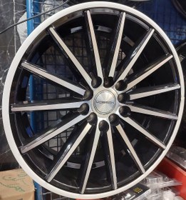 تصویر رینگ اسپرت سایز۱۶(۱۰۸×۵) دنا پلاس توربو ۵ پیچ رختراش مشکی Sport wheel size 16"(5×108) MB Dena+